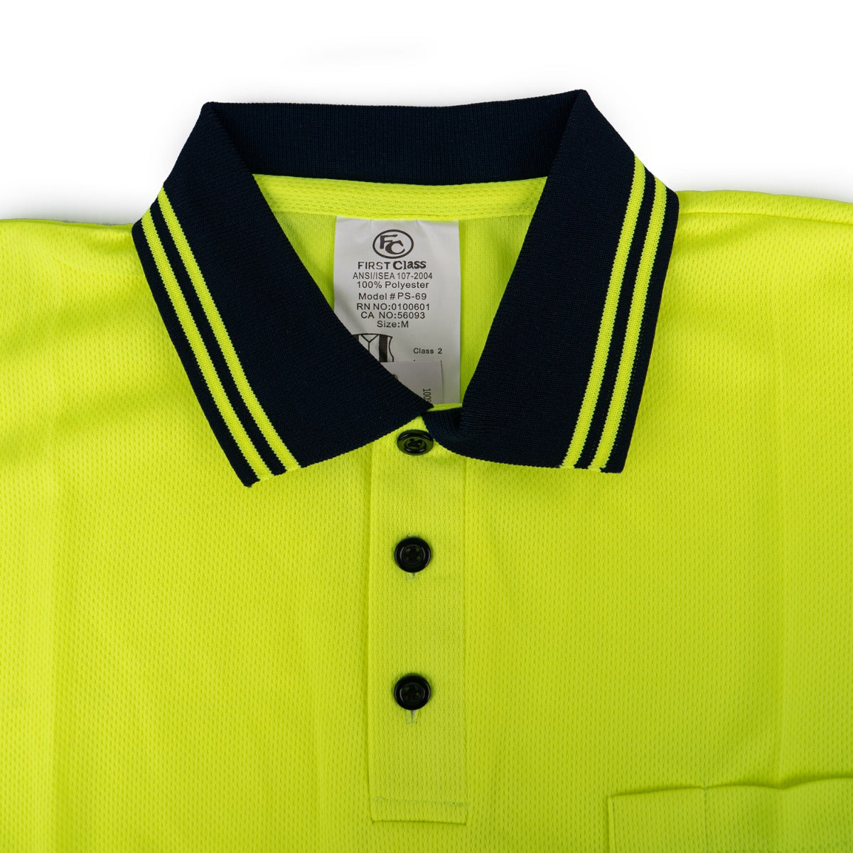 HIGH VISIBILITY TWO TONE POLO SHIRT WITH REFLECTIVE STRIPES