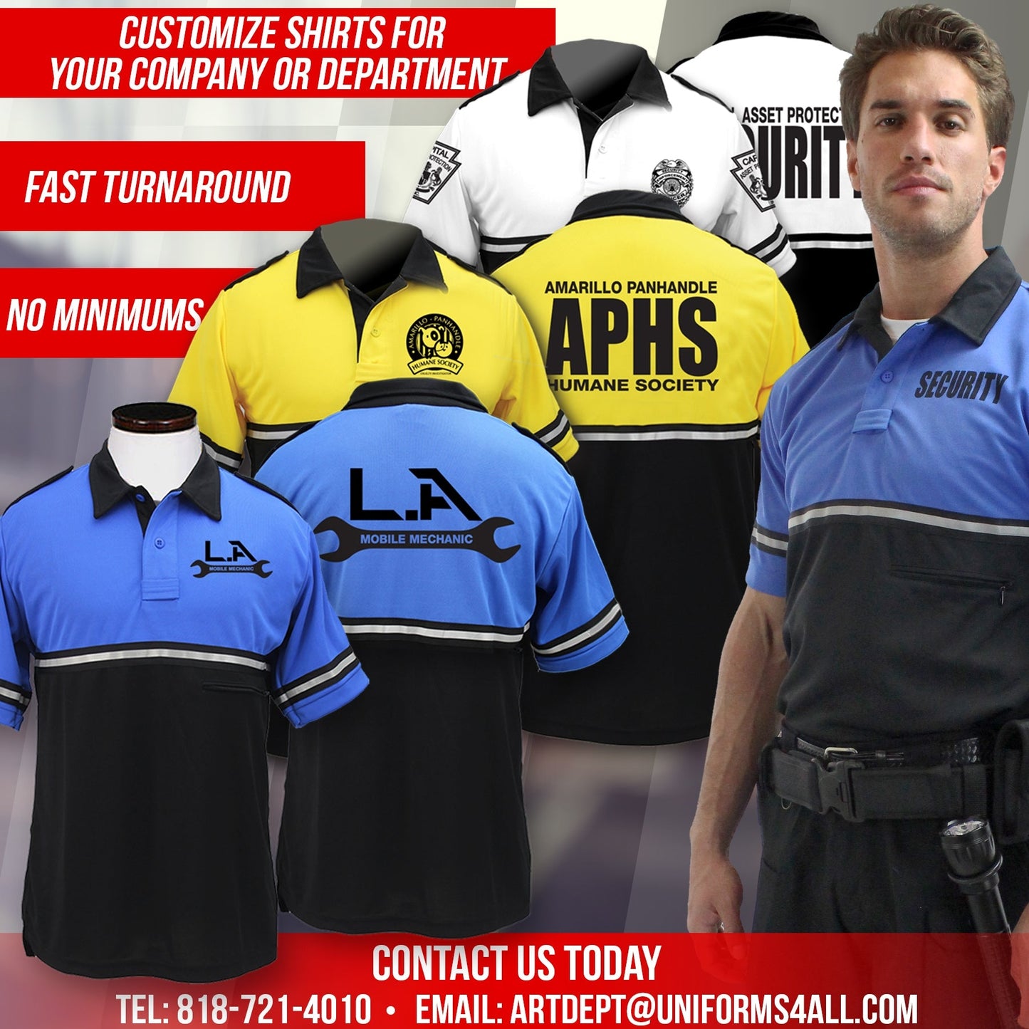 Two Tone Police Bike patrol Shirt with Zipper Pocket with ID