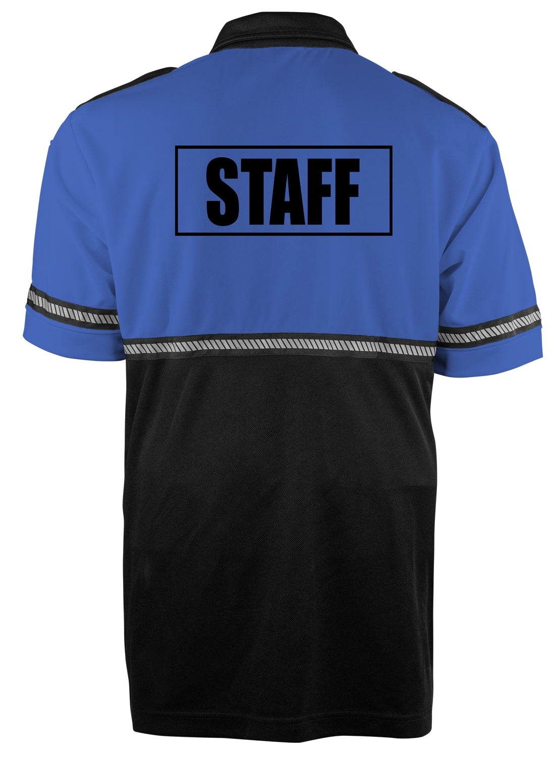 TWO TONE STAFF BIKE PATROL SHIRT WITH ZIPPER POCKET AND HASH STRIPES