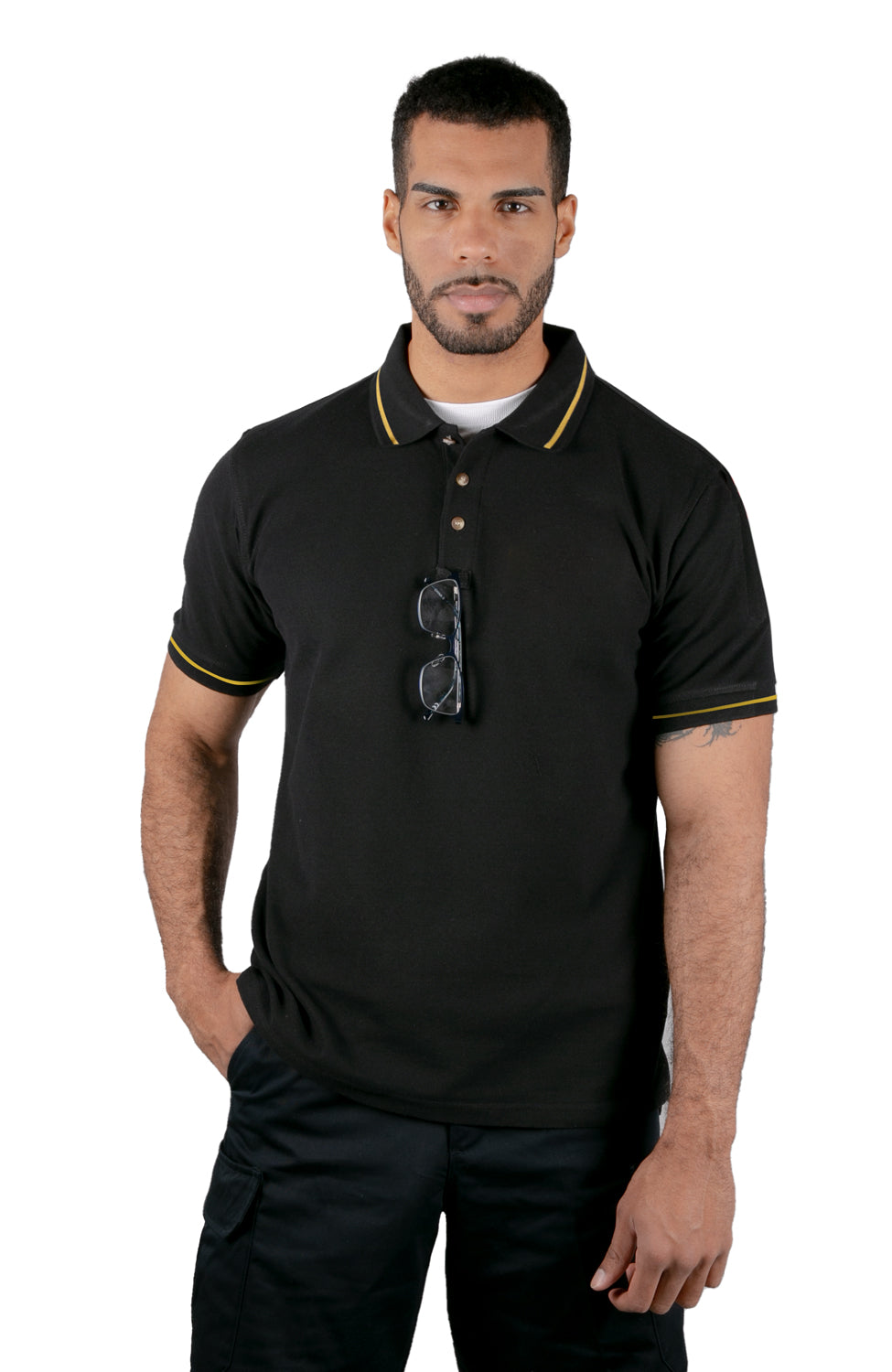 Polycotton Tactical Stripe Polo Shirts