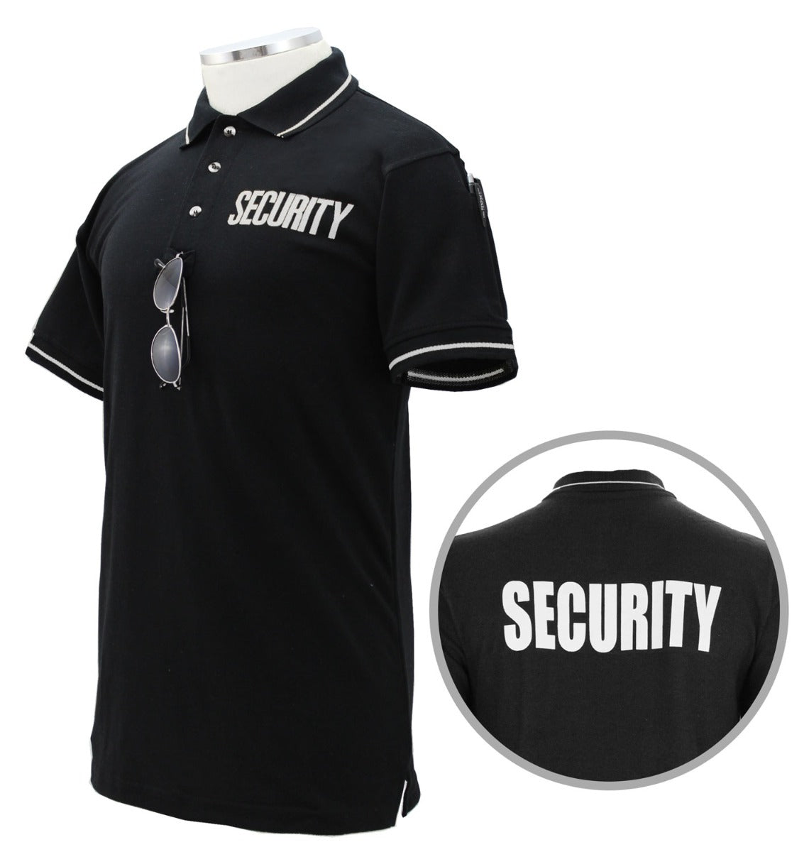POLYCOTTON SECURITY TACTICAL STRIPE POLO SHIRTS