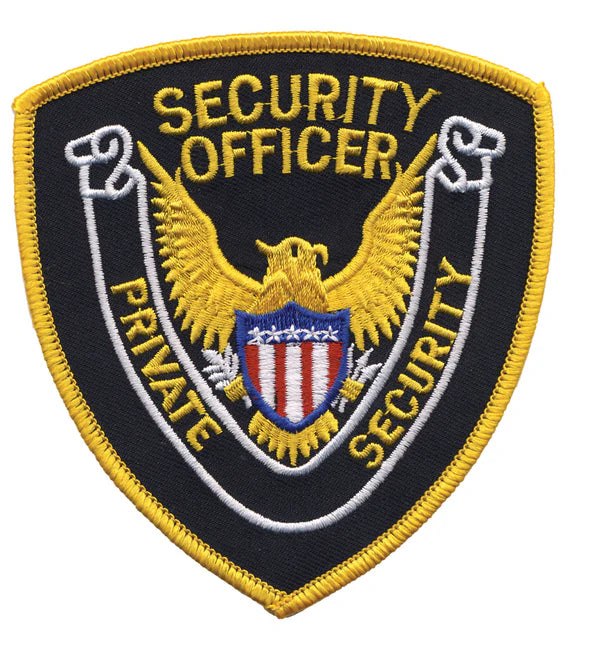 Private Security Officer Shoulder Patch (Gold on Black/Gold) image