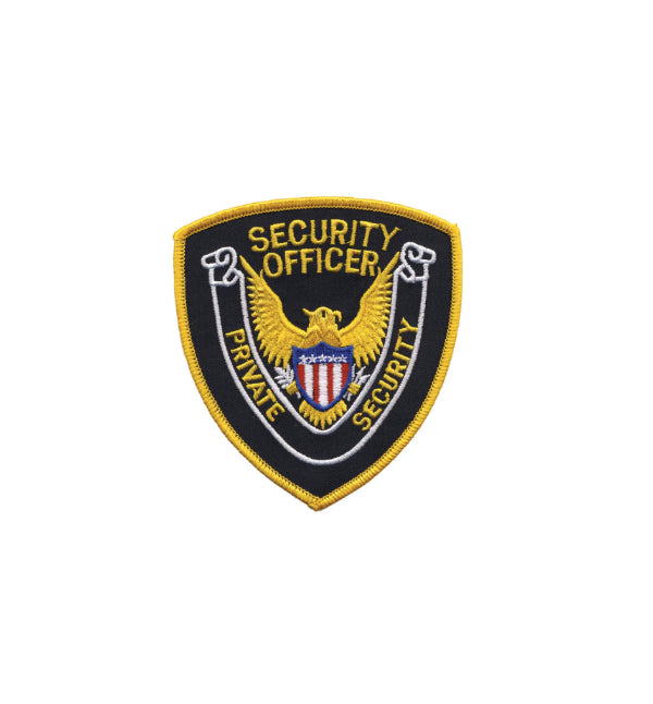Private Security Officer Shoulder Patch (Gold on Black/Gold) image