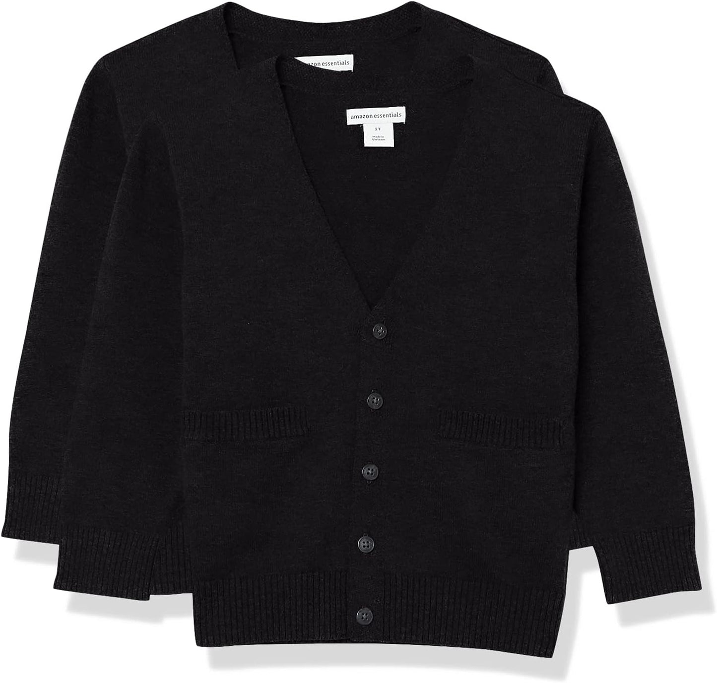 Unisex Kids and Toddlers' Uniform Cotton Cardigan Sweaters, Pack of 2