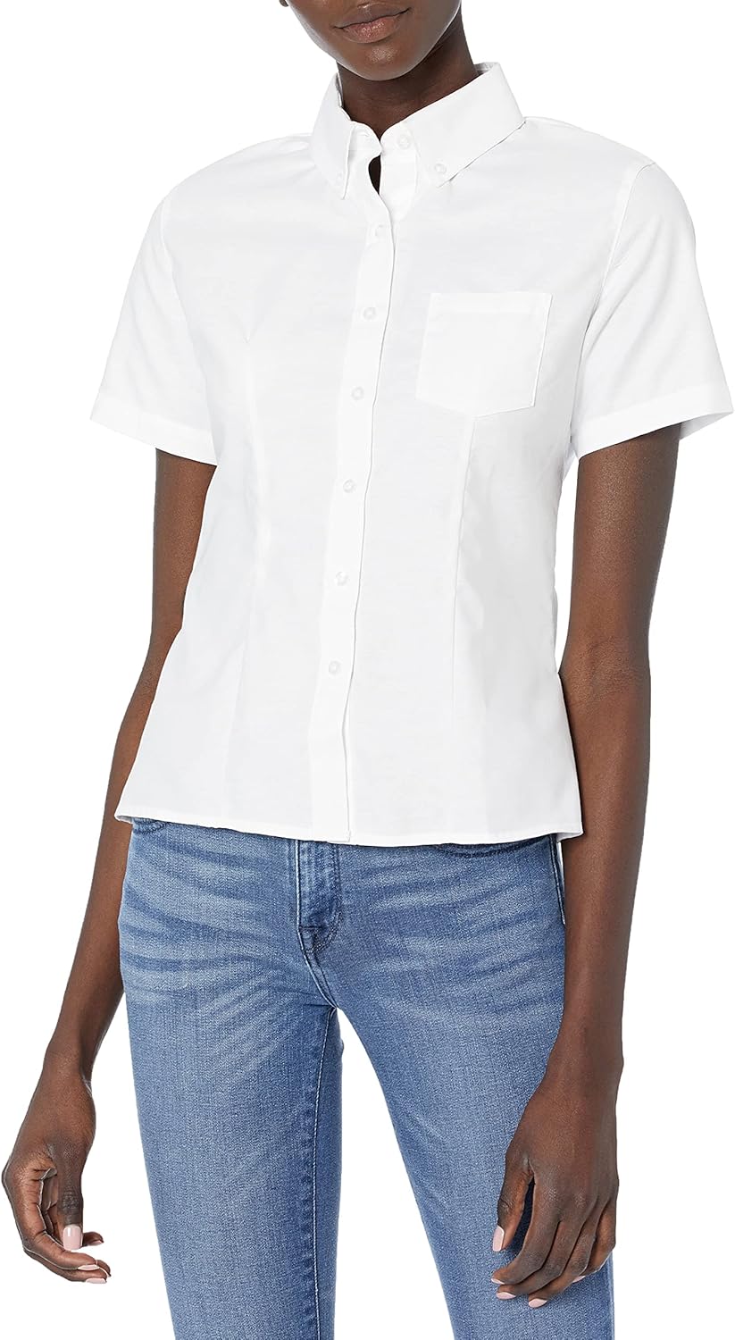 Girls' Short Sleeve Oxford Shirt