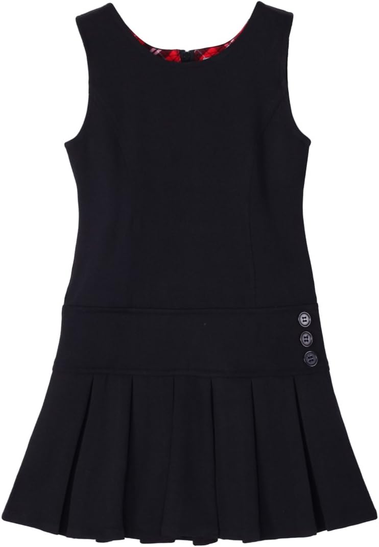 Stretch Fit Pleated Hem Kids Sleeveless Dress