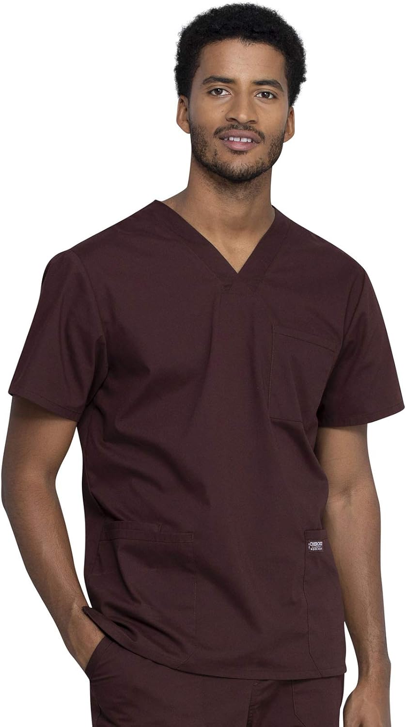 Scrubs for Men Workwear Professionals V-Neck 4 Pocket Scrub Top WW695