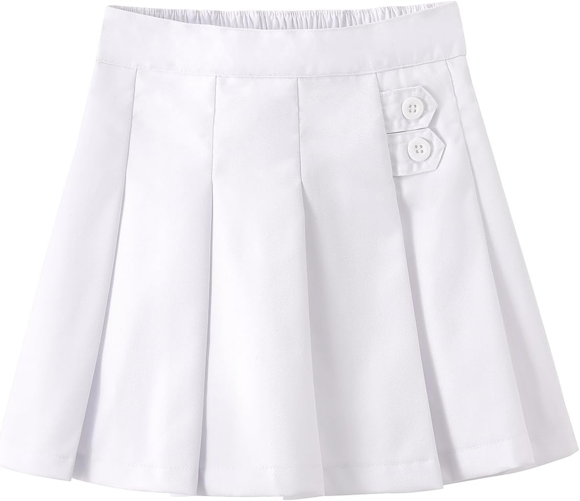 Girls Button Pleated Scooter Skirt School Uniform