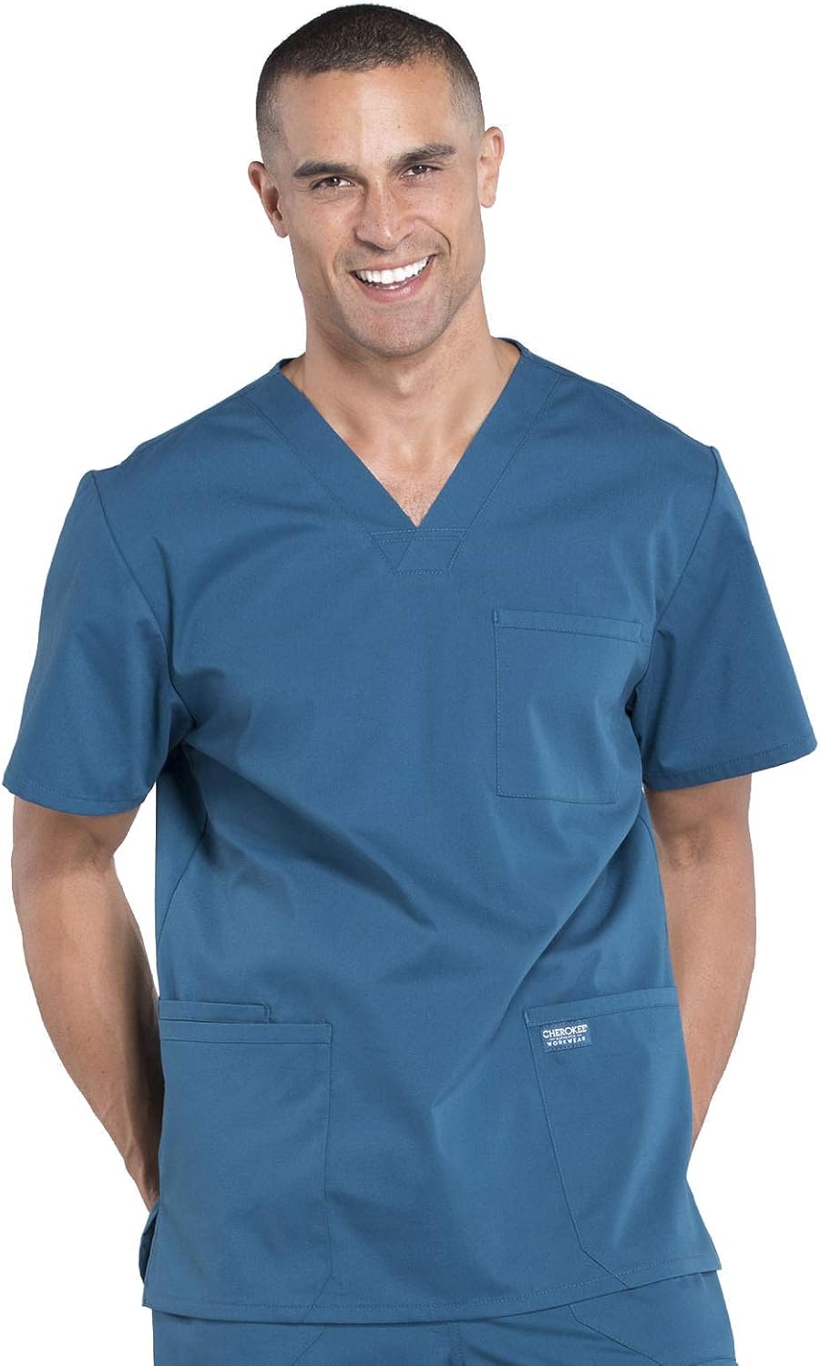 Scrubs for Men Workwear Professionals V-Neck 4 Pocket Scrub Top WW695