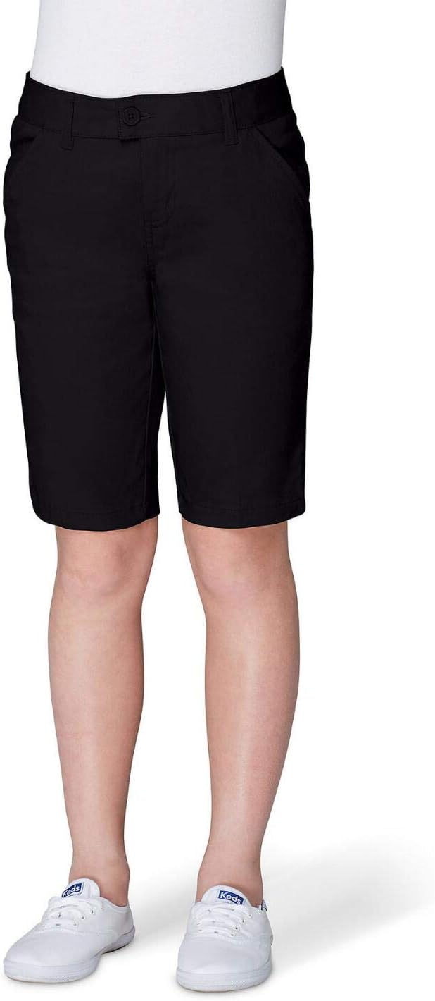 Girls' Adjustable Waist Stretch Twill Bermuda Short
