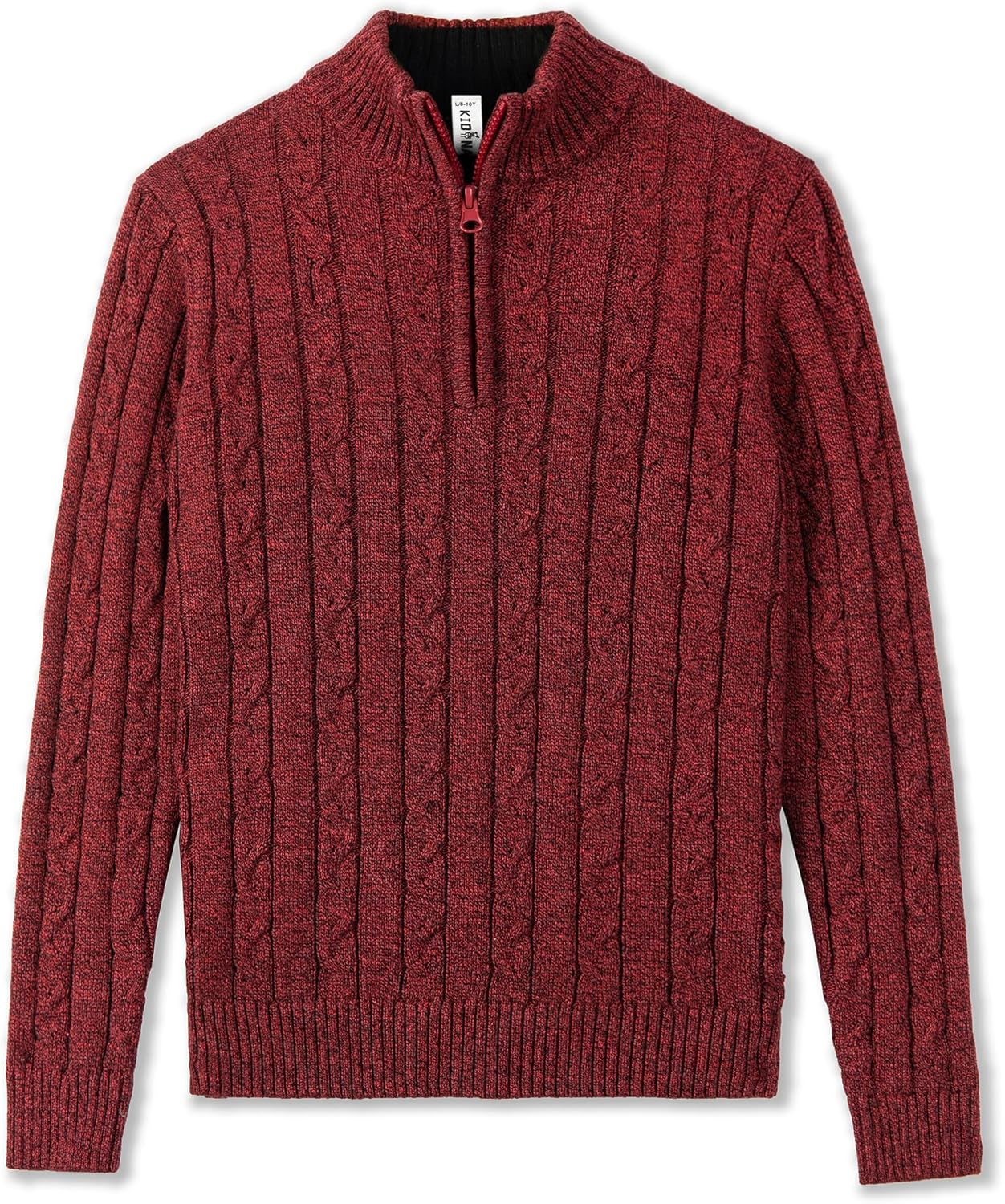 Kid Nation Boys Sweater 100% Cotton Quarter Zip Sweater Kids Cable Knit Casual Pullover (Previously Amazon Essentials)
