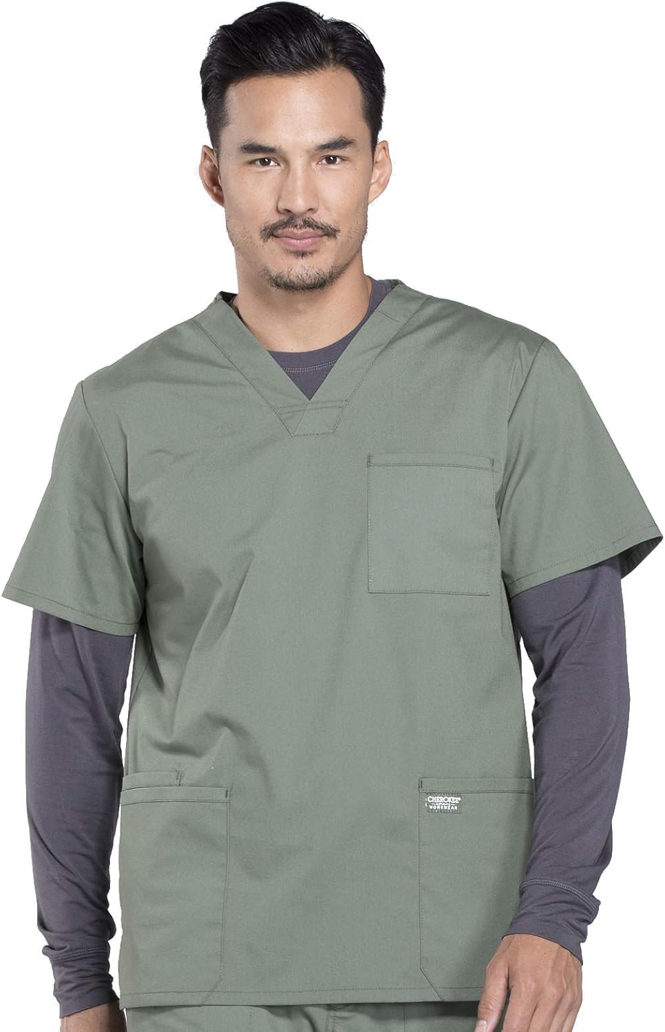 Scrubs for Men Workwear Professionals V-Neck 4 Pocket Scrub Top WW695