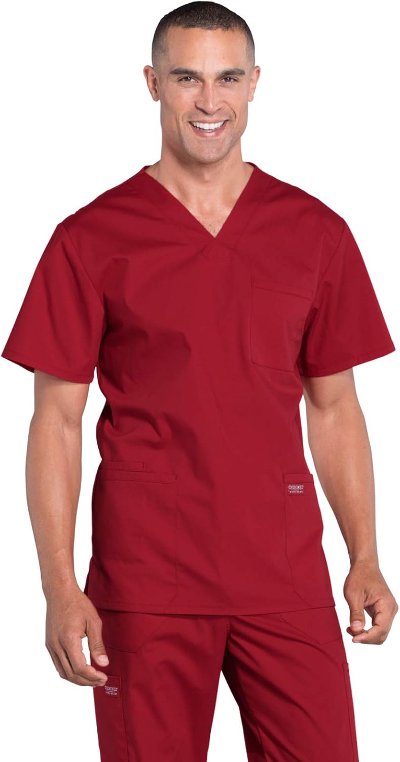 Scrubs for Men Workwear Professionals V-Neck 4 Pocket Scrub Top WW695