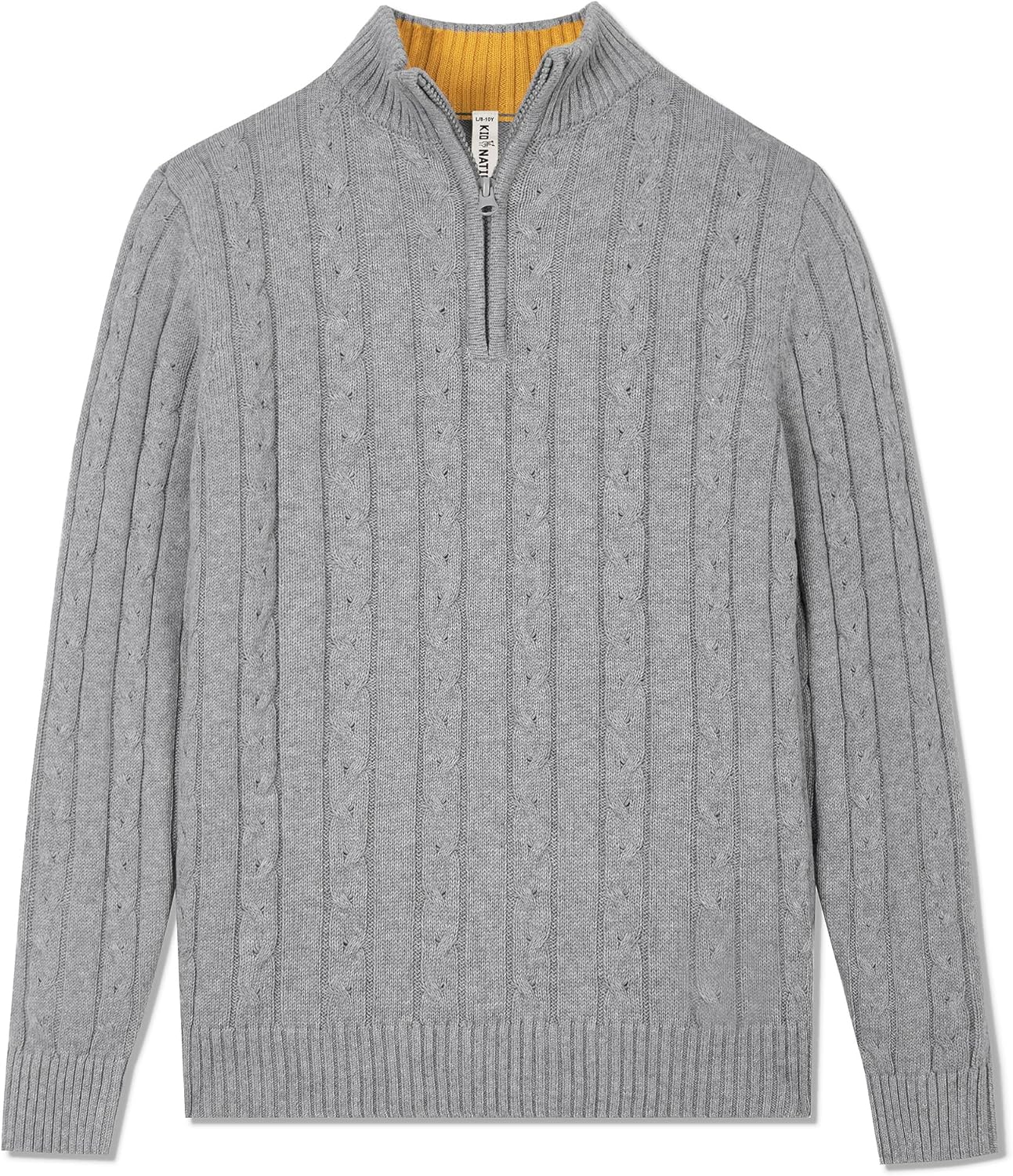 Kid Nation Boys Sweater 100% Cotton Quarter Zip Sweater Kids Cable Knit Casual Pullover (Previously Amazon Essentials)