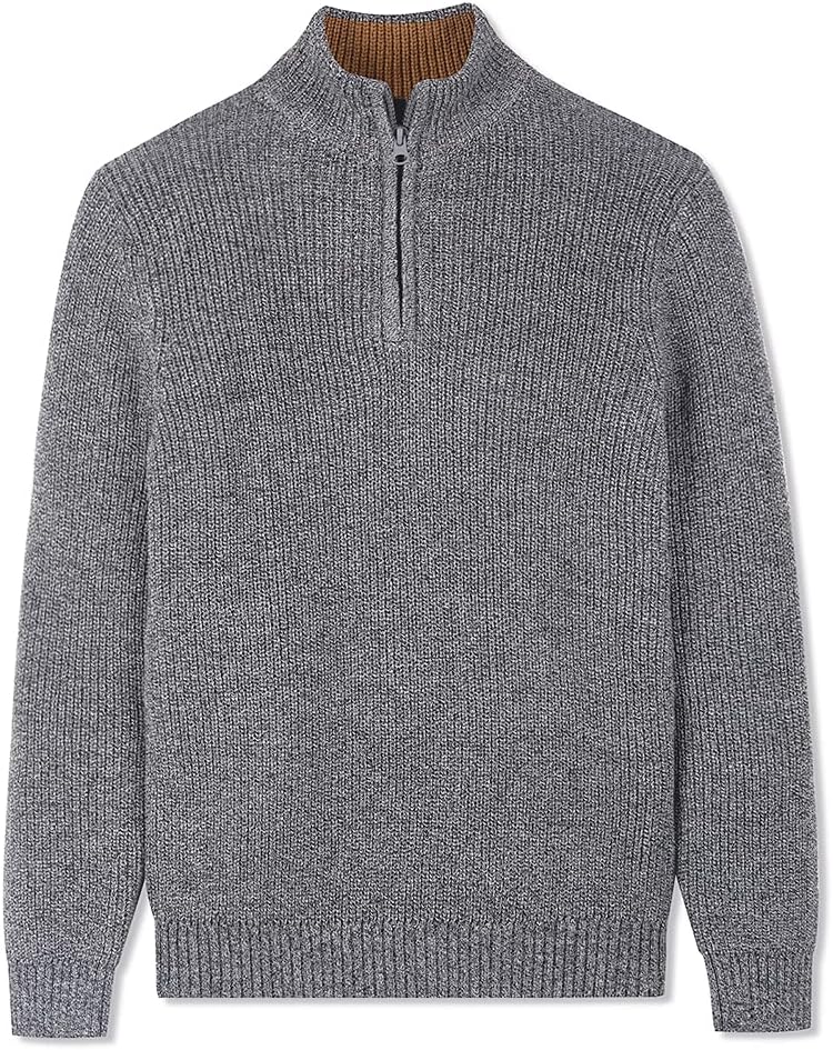 Kid Nation Boys Sweater 100% Cotton Quarter Zip Sweater Kids Cable Knit Casual Pullover (Previously Amazon Essentials)