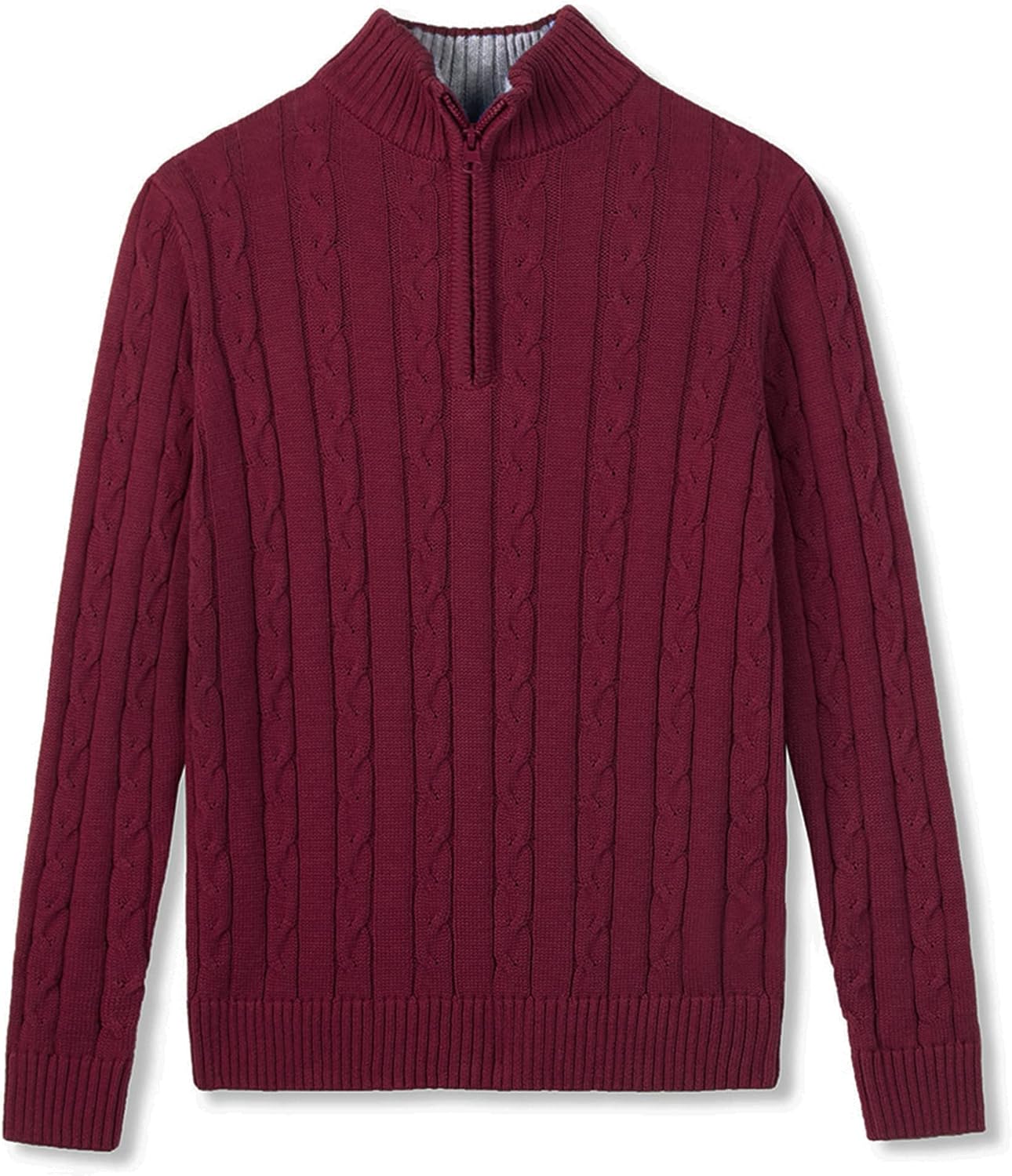 Kid Nation Boys Sweater 100% Cotton Quarter Zip Sweater Kids Cable Knit Casual Pullover (Previously Amazon Essentials)