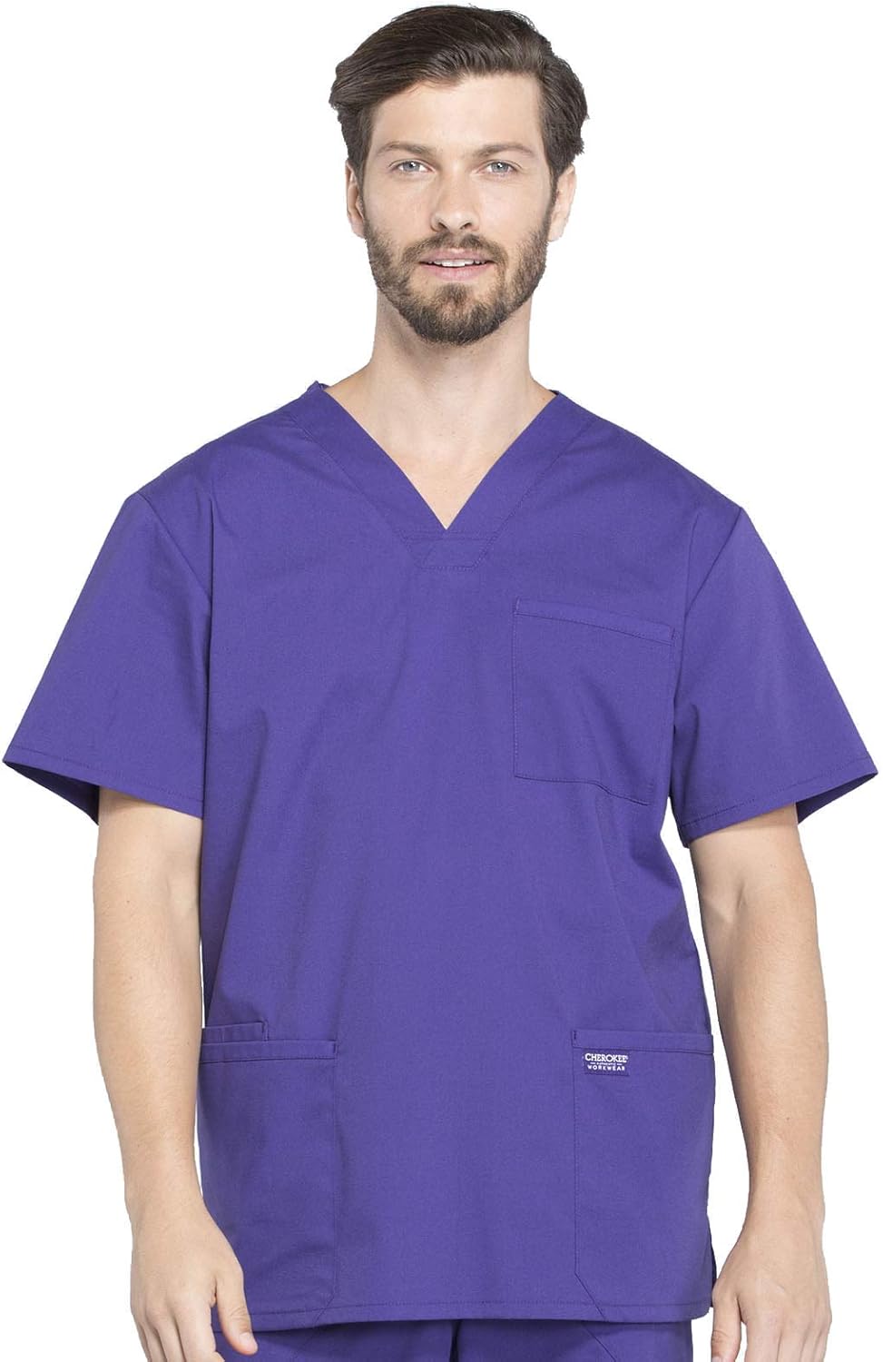Scrubs for Men Workwear Professionals V-Neck 4 Pocket Scrub Top WW695