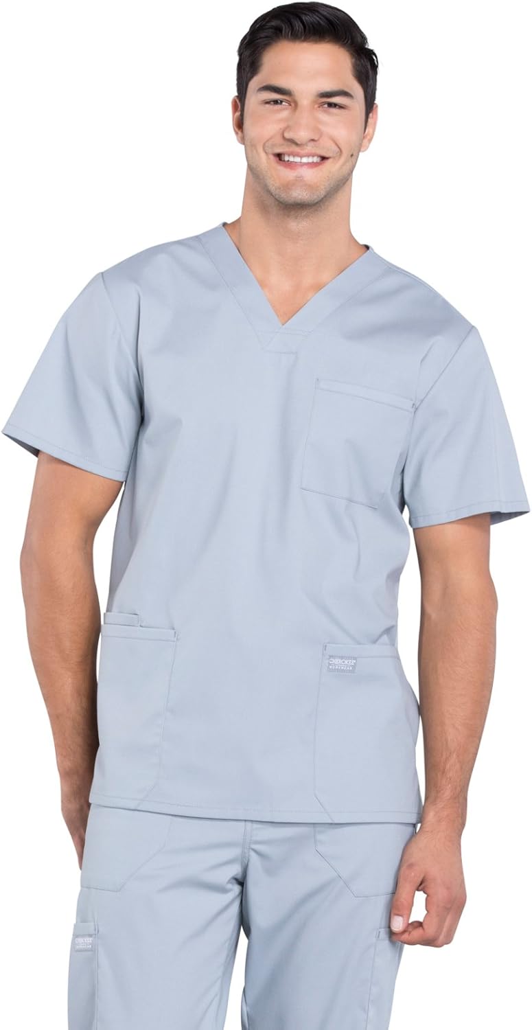 Scrubs for Men Workwear Professionals V-Neck 4 Pocket Scrub Top WW695
