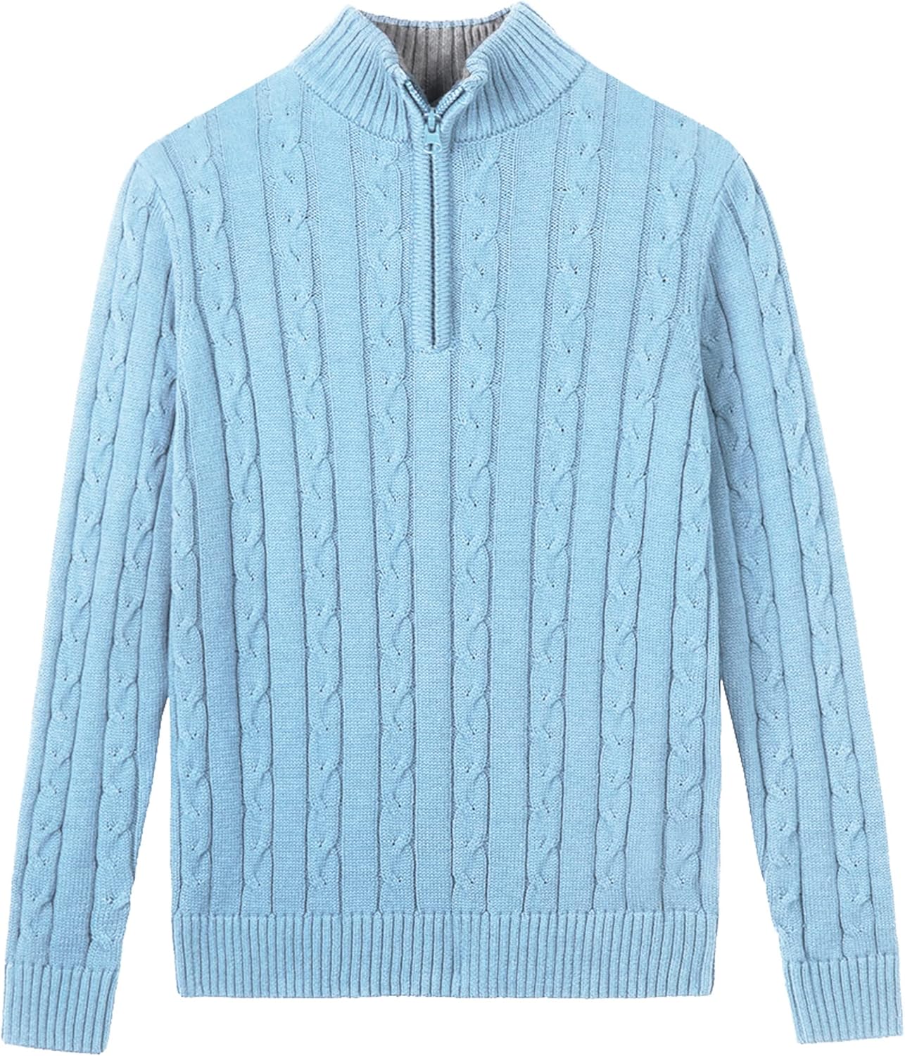 Kid Nation Boys Sweater 100% Cotton Quarter Zip Sweater Kids Cable Knit Casual Pullover (Previously Amazon Essentials)