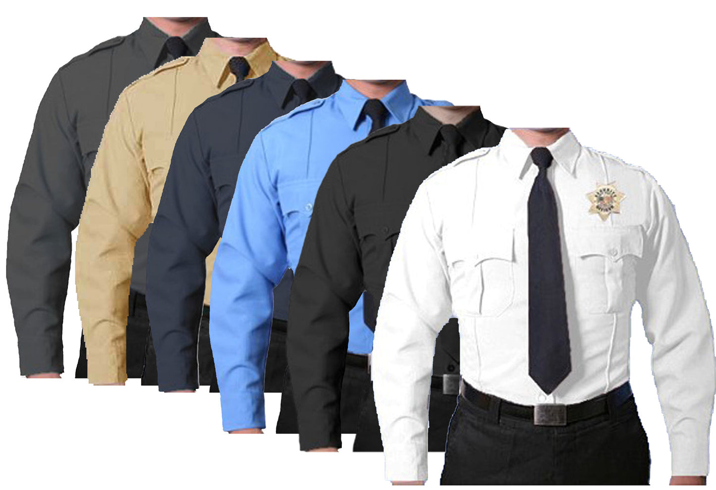 FIRST CLASS 100% POLYESTER LONG SLEEVE UNIFORM SHIRT