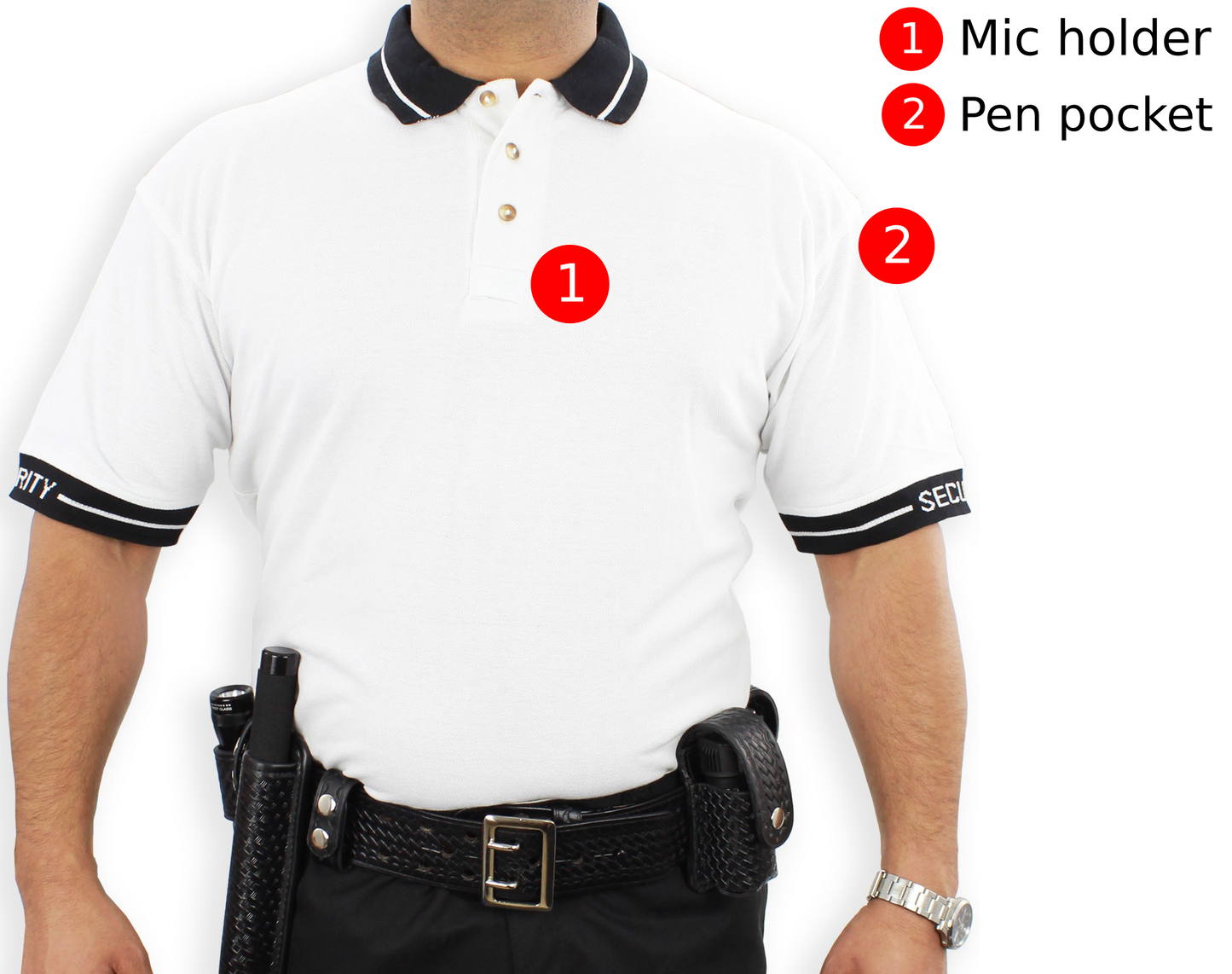 First Class Polycotton Security shortsleeve Polo Shirt