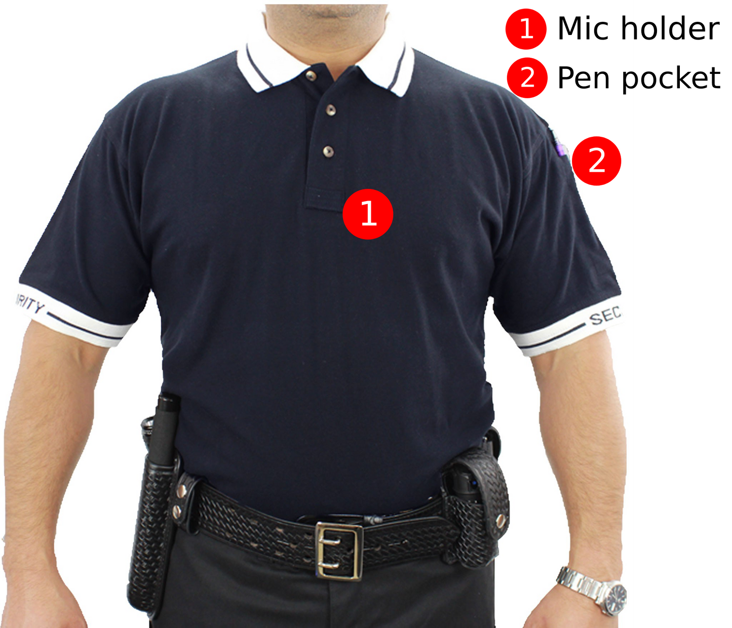 First Class Polycotton Security shortsleeve Polo Shirt