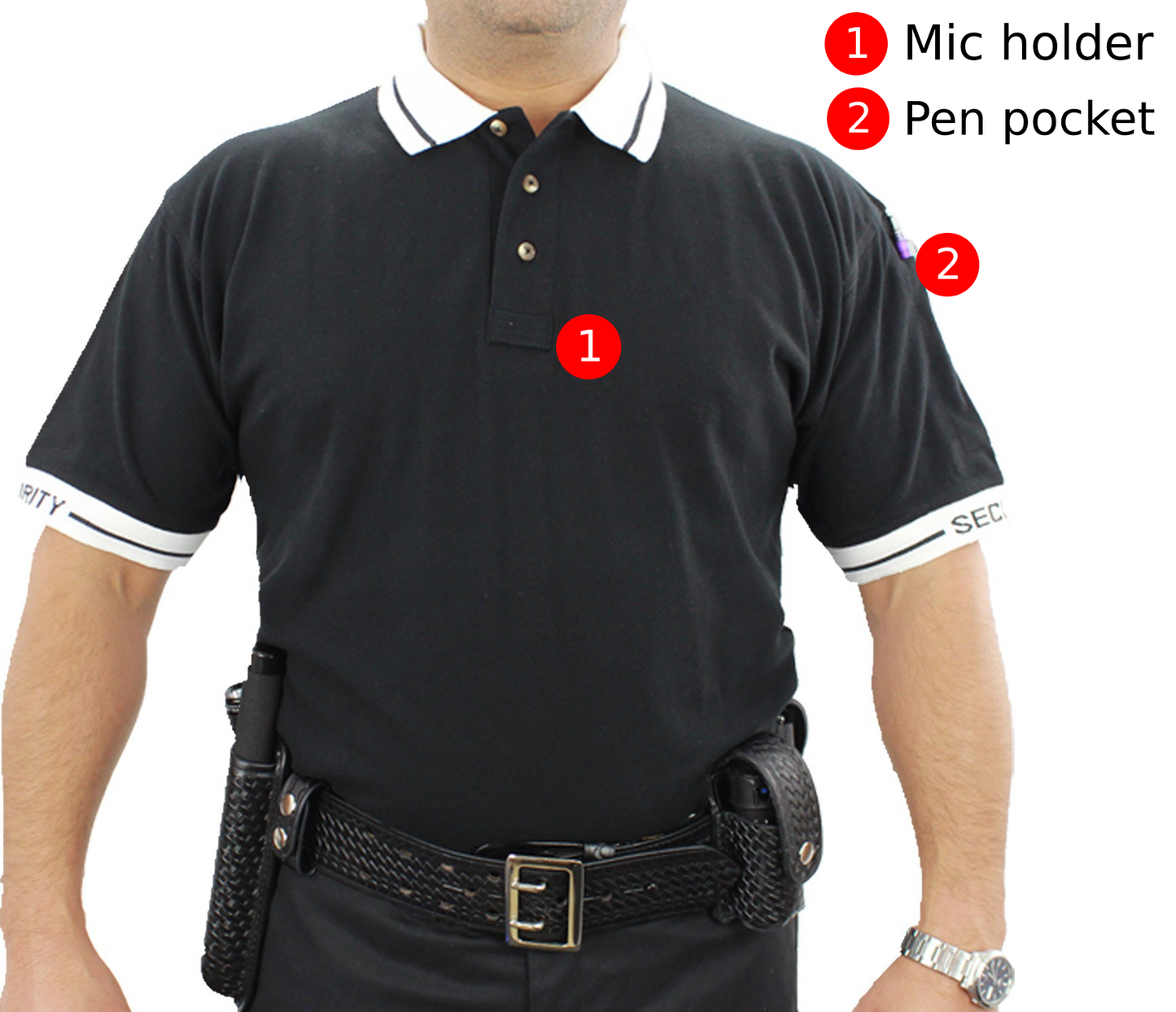 First Class Polycotton Security shortsleeve Polo Shirt