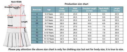 Stretch Fit Pleated Hem Kids Sleeveless Dress
