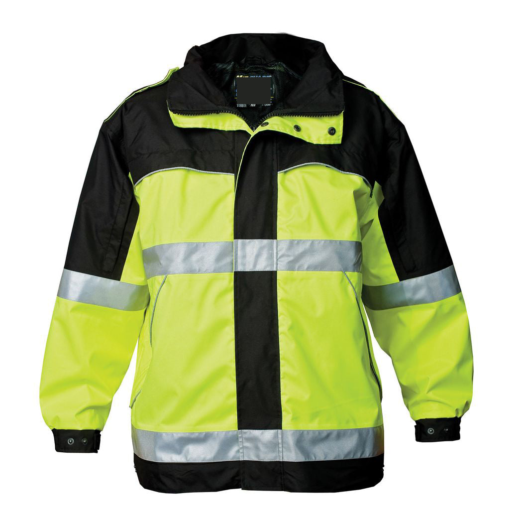 Fashion Mechanic Workwear Yellow Uniform Hi Vis Safety Jacket Reflective High Visibility Heavy Duty Water Resistant Outdoor Coat