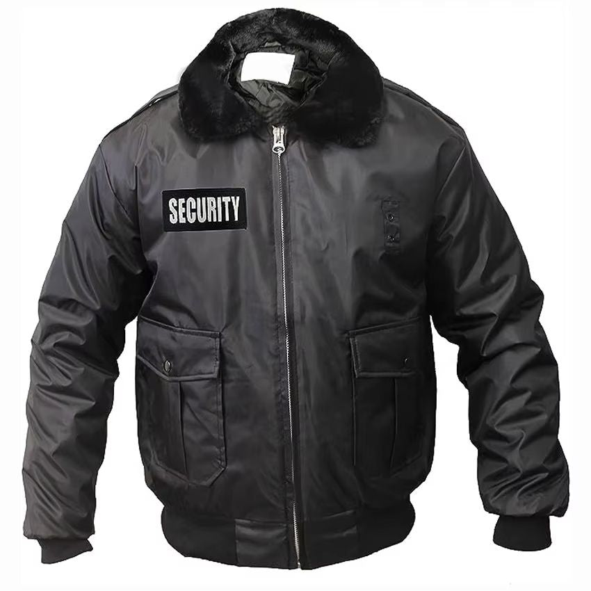 Custom Security Guard Bomber Jacket with Reflective Security Winter Coat