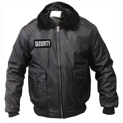 Custom Security Guard Bomber Jacket with Reflective Security Winter Coat