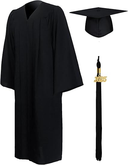 Unisex Matte 4 PCS Graduation Cap and Gown