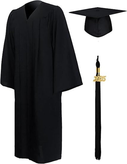 Unisex Matte 4 PCS Graduation Cap and Gown
