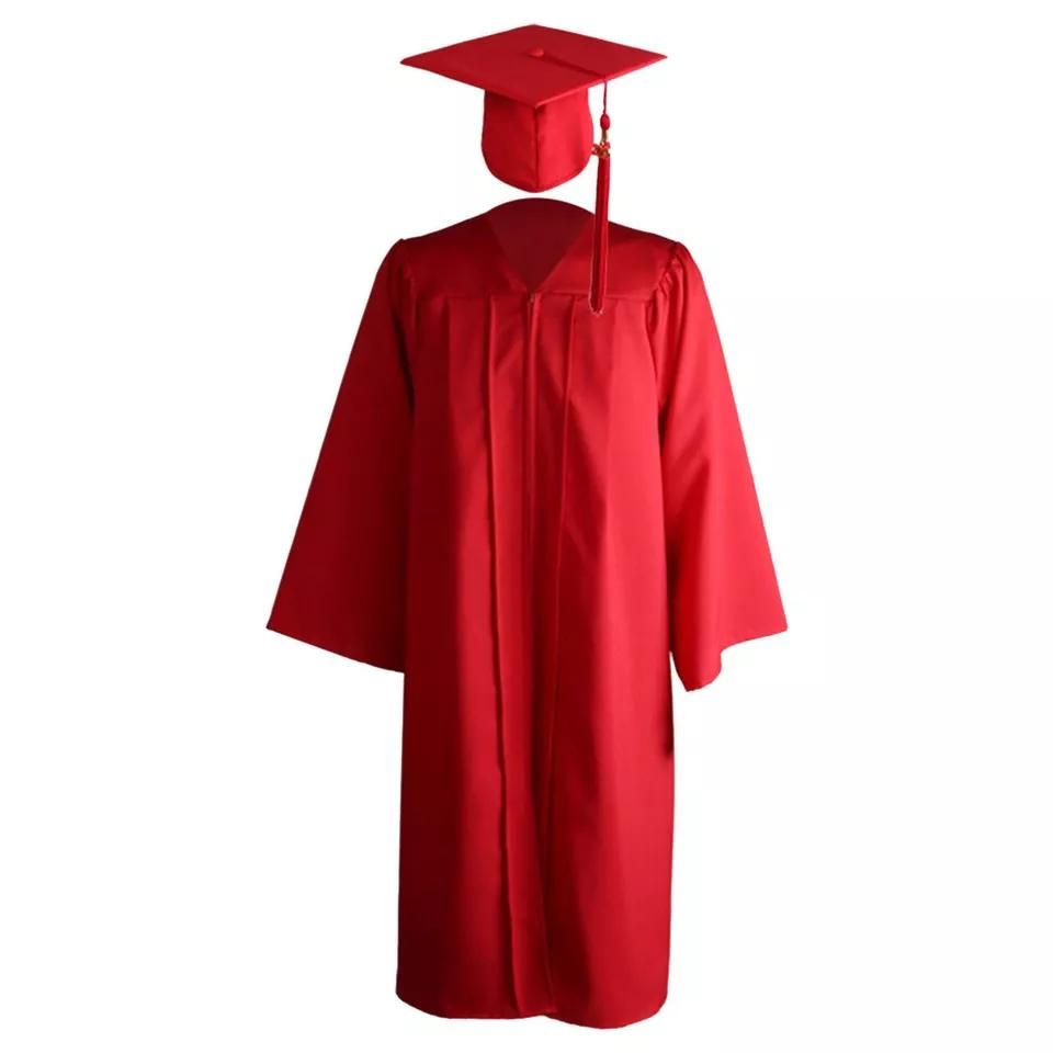 Matte Graduation Gown Cap Tassel Set 2026 for High School and Bachelor
