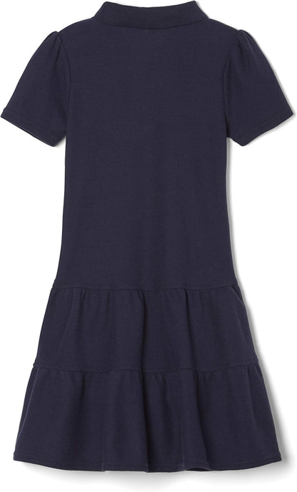 Girls' Ruffle Pique Polo Dress