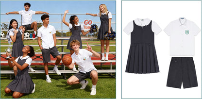 Boys Long Sleeve White Button Down Shirt - Collared Uniform White Dress Shirt