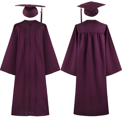 Unisex Matte 4 PCS Graduation Cap and Gown