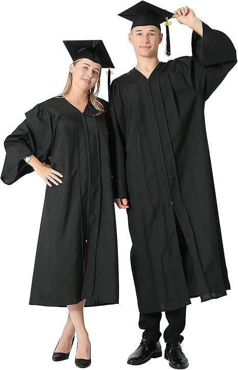 Unisex Matte 4 PCS Graduation Cap and Gown