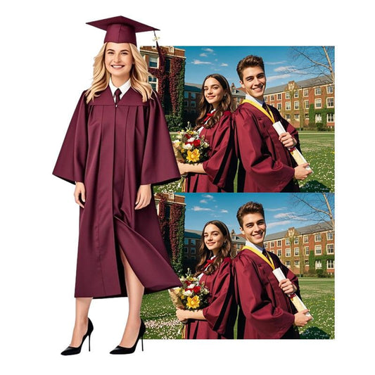 Unisex Matte Graduation Gown, Choir Robe, Suitable for Church, Judge's Robe, Pulpit Robe, Pastor's Baptism.