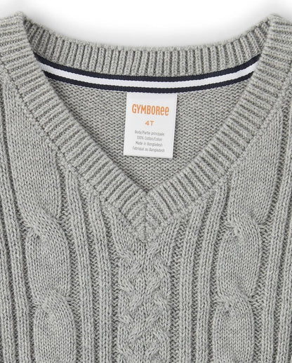 Boys and Toddler V-Neck Cable Knit Sweater Vest