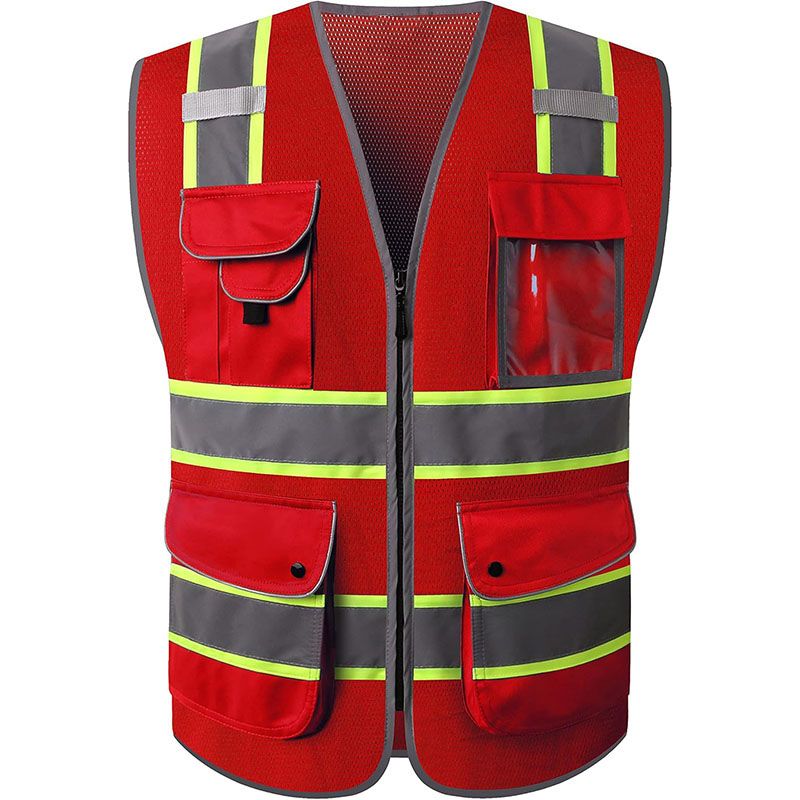 Men's High Visibility Reflective Safety Clothing Work Construction Vest