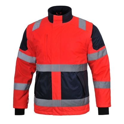Fashion Mechanic Workwear Yellow Uniform Hi Vis Safety Jacket Reflective High Visibility Heavy Duty Water Resistant Outdoor Coat