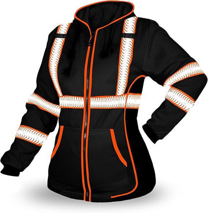 Wholesale Customized Logo High Visibility Women's Fleece Safety Clothing Coat