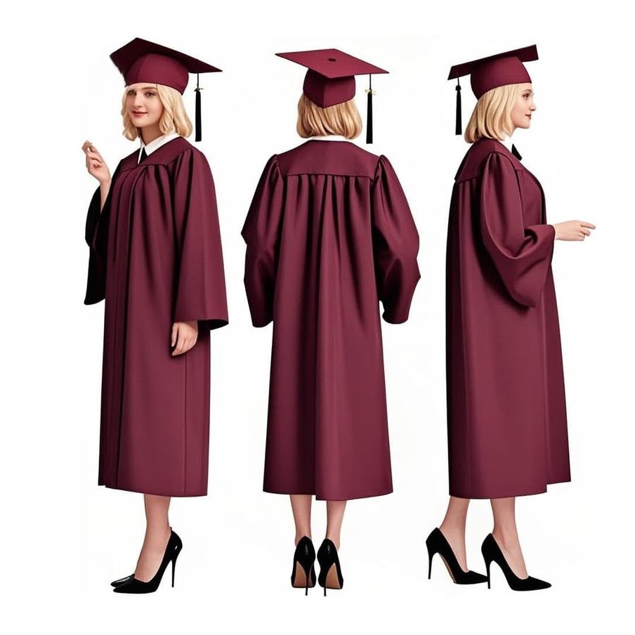 Unisex Matte Graduation Gown, Choir Robe, Suitable for Church, Judge's Robe, Pulpit Robe, Pastor's Baptism.