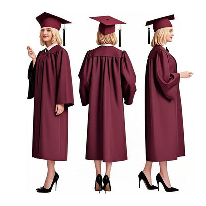 Unisex Matte Graduation Gown, Choir Robe, Suitable for Church, Judge's Robe, Pulpit Robe, Pastor's Baptism.