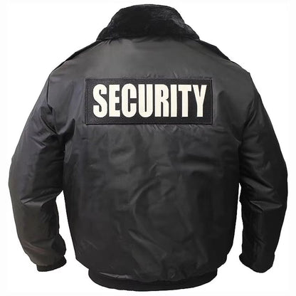 Custom Security Guard Bomber Jacket with Reflective Security Winter Coat