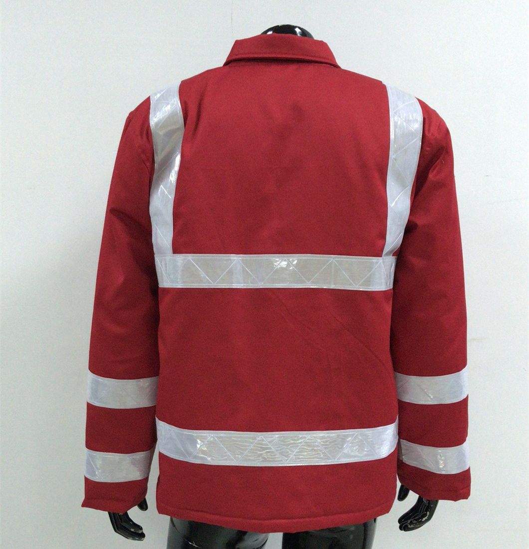 Fashion Mechanic Workwear Yellow Uniform Hi Vis Safety Jacket Reflective High Visibility Heavy Duty Water Resistant Outdoor Coat