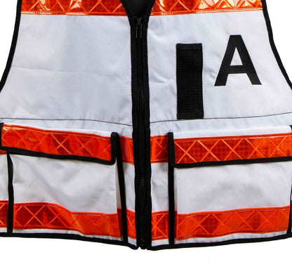 Custom Men Reflective Vest Workwear Construction Clothing Safety Vest with Pockets Logo