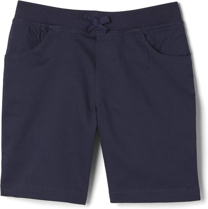 Girls' Big Pull-On Cotton Twill Shorts with Pockets