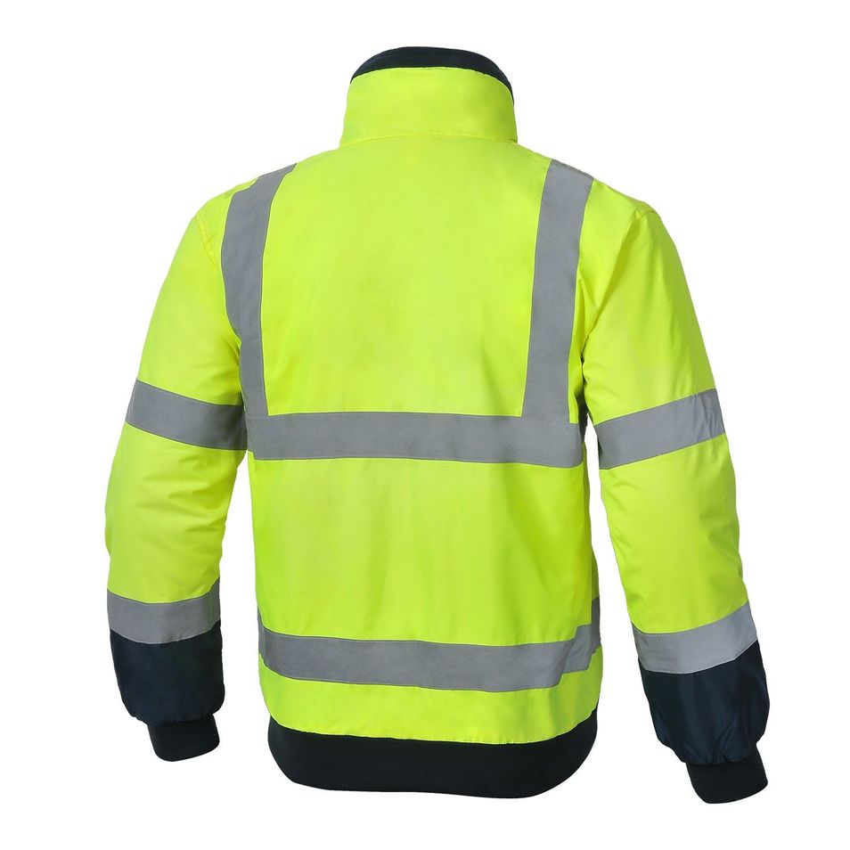 Fashion Mechanic Workwear Yellow Uniform Hi Vis Safety Jacket Reflective High Visibility Heavy Duty Water Resistant Outdoor Coat